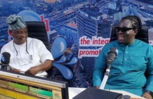 Our Comedy Show This December In Ibadan Will Be Radically Different – Popular Entertainer, LafUp LafUp, right, with Olayinka Agboola...during the Radio Show on Splash 105.5fm...