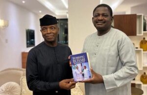 Osinbajo Hails Femi Adesina For Writing Book On Buhari’s Administration Former Vice President Yemi Osinbajo, left, with Femi Adesina, former Special Adviser on Media and Publicity to former President Muhammadu Buhari...