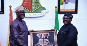 When Bayo Adelabu, Power Minister Visited Makinde In Ibadan Oyo's Gov 'Seyi Makinde, right, with Chief Adebayo Adelabu...