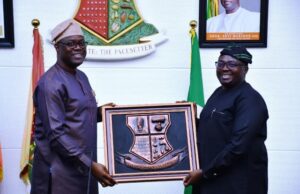When Bayo Adelabu, Power Minister Visited Makinde In Ibadan Oyo's Gov 'Seyi Makinde, right, with Chief Adebayo Adelabu...