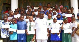 Oyo Students Smile Home As Senator Alli Gives Out Scholarships, Pays WAEC Fees