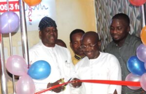 Olumuyiwa Adejobi, FPRO Storms Ibadan To Commission Success 105.3FM Radio Station Force Public Relation Officer, ACP Olumuyiwa Adejobi, left, with others at the event...