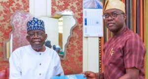 When Makinde Visited Aso Villa To Present Ibadan Blast Report To Tinubu President Bola Tinubu, left, with Oyo's Governor 'Seyi Makinde...