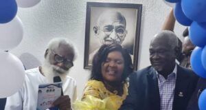 Oyelade, Oyo Information Commissioner Tasks Radio Station Owners L-R: Ambassador Yemi Farounbi, Mrs Lillian Bademosi and Prince Dotun Oyelade...at the event...