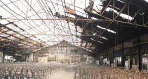 After Fire Outbreak, Lagos Govt Officials Visit Household Of David Church Household of David Church after it was razed down...