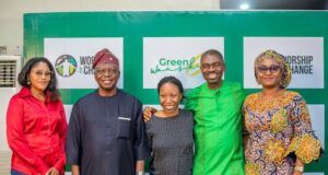 Four Special Needs Schools In Nigeria Receive Donations Of N33m From Worship For Change Foundation L-R: Trustee, Worship for Change Foundation, Gboyega Aboderin; Founder, Joy in Africa Foundation, Asaba, Joy Okonjor; Her Husband, Henry Okonjor, Founder, To Omo Re Centre for Special Empowerment, Sam Ajayi; Chief Responsibility Officer, The Let Cerebral Palsy Kids Learn Foundation, Tobiloba Ajayi; Founder and Chief Responsibility Officer, Worship for Change, Wale Adenuga; and President, The Seedoo Initiative for Children with Special Needs, Kawan Aondofa-Anjira; during the presentation of cheques totaling N33m to 4 Foundations catering for special needs by Worship for Change Foundation in Lagos on Tuesday…