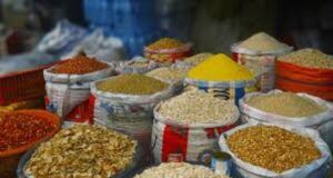 It’s Time To Crash Food Prices, Tinubu Orders FEC Committee Foodstuffs on display in a Nigerian market...