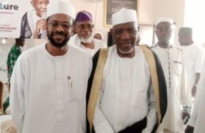 Photo: When The Fourth Ishaq Abiola Ajimobi Memorial Ramadan Lecture Held In Ibadan …son of late governor of Oyo State, Idris Abiola-Ajimobi, right, with the guest lecturer of the day, Sheikh Muhyideen Ajani Bello (Oniwaasi Agbaye)…after the lecture…