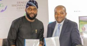 Sustainable Economic Growth In States: Conference Of Speakers Signs MoU With NESG Mr. Olaniyi Yusuf, right, with Rt Hon Adebo Ogundoyin...