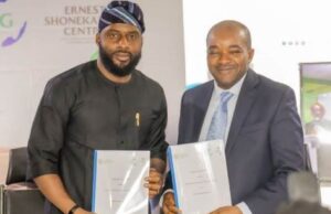 Sustainable Economic Growth In States: Conference Of Speakers Signs MoU With NESG Mr. Olaniyi Yusuf, right, with Rt Hon Adebo Ogundoyin...