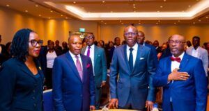 Sanwo-Olu To Federal Ministry Of Justice: Build A Worthy Justice System For Nigerians L-R: Solicitor General of the Federation & Permanent Secretary, Federal Ministry of Justice, Mrs. Beatrice Jedy-Agba; Attorney-General of the Federation/Minister of Justice, Mr. Lateef Fagbemi; Governor of Lagos State, Mr. Babajide Sanwo-Olu and Attorney-General/Commissioner of Justice, Lagos State, Mr. Lawal Pedro, during the Federal Ministry of Justice 3-Day Top Management Retreat themed: “Enhancing Systems and Structures in the Federal Ministry of Justice for Effective Justice Sector Service Delivery” at Sheraton Hotel, Lagos, on Thursday...