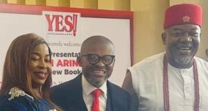 Photos: Dele Momodu, Others Present As Azuh Arinze Publicly Presents Two Books In Lagos ...from the right...Chief Uche Nworah, Ph.D, the books' reviewer, Chief Azuh Arinze and his elegant wife...