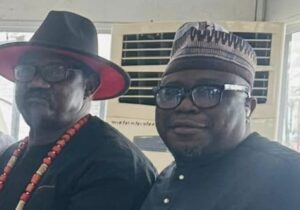 Chief Bisi Olatilo, left, with Gbenga Adeyinka...