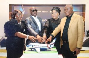 Commencement Of Lagos-London Route: Air Peace Hailed By Fidelity Bank L – R: Vice Chairman, Air Peace, Mrs. Alice Onyema; Chairman, Air Peace, Dr Allen Onyema; Managing Director/Chief Executive Officer, Fidelity Bank Plc, Dr Nneka Onyeali-Ikpe; and Managing Director, Graviti Hill Ltd, Dr Ken Onyeali Ikpe at a special event organised by the bank to celebrate the commencement of Air Peace’s flight operations into London recently...