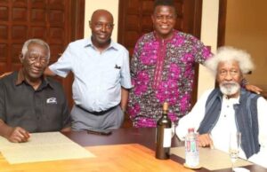 A Reunion In Aburi By Doctor Wale Okediran Professor Wole Soyinka, right, with others...