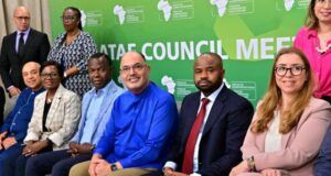 Adedeji Tasks African Tax Administrators As FIRS Hosts ATAF Council Meeting In Lagos …from right, Representative of Director General of Morocco Tax Authority head, Ms Laila Benchekroun; Executive Chairman, Federal Inland Revenue Service (FIRS), Zacch Adedeji; Commissioner General of South African Revenue Service and Vice Chairman of the African Tax Administration Forum (ATAF), Edward Kieswetter; ATAF chairman and Commissioner General of Togolese Revenue Authority, Dr Philippe Tchodie; his counterpart from Botswana, Mrs Jeanette Makgolo; and ATAF Executive Secretary, Mr Logan Wort, during the organisation’s council meeting in Lagos, on Monday…
