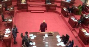 Makinde Hailed For Restoring 100% Subvention To State-Owned Tertiary Institutions Hon. Oluwafemi Fowokanmi presenting the report before the House...