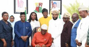 Activation Of Project Monitoring Agency: Oyo Speaker Commends Makinde Oyo's Governor Seyi Makinde, at the event with others...