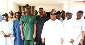 PDP’s S/West Leaders, Others Storm Ibadan, Vow To Reclaim Ondo Engineer 'Seyi Makinde...and others during the Ibadan meeting...