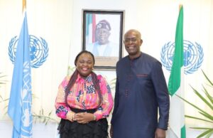 Hosting Of ASIS 2024: United Nations Nigeria Partners Sterling One Foundation Mohamed M. Malick Fall, UN Nigeria Resident and Humanitarian Coordinator, left, with Olapeju Ibekwe, CEO, Sterling One Foundation, co-conveners of the Africa Social Impact Summit 2024 during partnership conversations in Abuja recently…