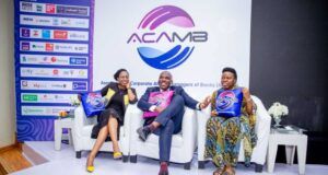 All You Need To Know About ACAMB’s 3rd Stakeholders’ Conference, See Images Rasheed Bolarinwa, middle, and other ACAMB officers...after the event...
