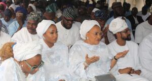 Photos: Faces At The Fourth Fidau Anniversary In Honour Of Abiola Ajimobi Dr (Chief) Mrs Florence Ajimobi and her children at the event...