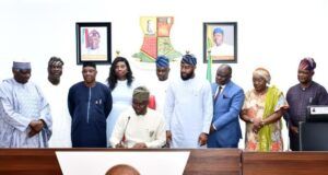 Oyo Governor Signs Mobilisation Agency For Economic Development Bill Engineer 'Seyi Makinde and other...