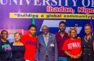 Adebowale, UI VC Appreciates Richness Of Yoruba Language Professor Kayode Adebowale, middle, with the students and others...