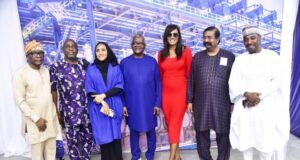 Our Company’s Projected $30bn Revenue Will Boost Naira’s Value – Dangote L-R: The Ombudsman ThisDay, Kayode Komolafe; Publisher, City People Magazine; Seye Kehinde; Group Executive Director, Commercial Operations, Dangote Industries Limited, Fatima Aliko-Dangote; President/CE, Dangote Industries Limited, Aliko Dangote; Arise News Tv Correspondent, Ojy Okpe; Vice President, Oil & Gas, Dangote Industries Limited, Devakumar Edwin; President/Founder, Berekete Family Radio/Tv, Ahmed Isah, during the Media Executives visit/Parley at the Dangote Petroleum Refinery and Dangote Fertiliser Limited in Lagos on July 14, 2024...