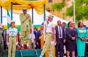 Sanwo-Olu To Complete Construction Of Permanent NYSC Camp With N5bn Lagos' Governor Babajide Sanwo-Olu...at the NYSC parade ground...