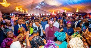 Day Governor Sanwo-Olu Put Smiles On Faces Of Lagos Retirees Lagos' Governor Babajide Sanwo-Olu, surrounded by joyful pensioners...