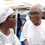 the widow Evangelist Mrs Oluwatoyin Lucie Adetunji with a well respected friend of the family