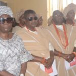 L R The widow of the deceased Lady Evangelist Lucy Oluwatoyin Adetunji Ambassador Olayinka Agboola Engineer Oladipo Adetunji and wife Barrister Oyinda Adetunji