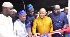 Photo: When NASCON Allied Industries Handed Over Borehole To Alayabiagba Host Community L-R: Ajeromi Ifelodun LGA, CDC, General Secretary, Abubakar Musa, Baale of Alayabiagba Town, in Ajeromi Ifelodun LGA, Dr. Y. Adeshina Ojora, Special Adviser on Special Duty to Chairman of Ajeromi Ifelodun LGA,Alh. Kudus Nurudeen, NASCON Allied Industries Plc, Managing Director, Thabo Mabe, NASCON Allied Industries Plc, Head of HR, Murtala Zubair, At the NASCON Allied Industries Plc, Handover/ Commissioning of Borehole Project to Alayabiagba Community Apapa Ajegunle Lagos during the week…