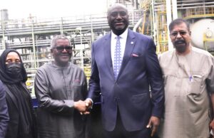 Domestic Refining Will Address Fuel Scarcity, Queue, NBA Tells Tinubu’s Govt L-R: Group Executive Director, Commercial Operations, Dangote Industries Limited, Fatima Aliko Dangote; President/CE, Dangote Industries Limited, Aliko Dangote; President, Nigerian Bar Association (NBA), Yakubu Maikyau; and Vice President, Oil & Gas, Dangote Industries Limited, Devakumar Edwin, during the delegates from the Nigerian Bar Association (NBA) visit to Dangote Petroleum Refinery and Fertiliser in Lagos, on Wednesday, August 21, 2024…