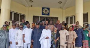 Tinubu’s Govt Jacks Up SUBEB Matching Grants To N3.5bn Dr Bobboyi flanked by PS and ES of SUBEBs