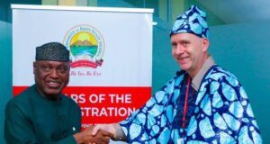 Promotion Of Tourism: UN Tourism Delegation Rates Ekiti High Marcel Leijzer, right, with Ekiti's Governor Biodun Oyebanji...