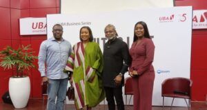 Ali Baba, Other Professionals Task Businesses On Need To Embrace Innovation At UBA Summit, See Images ...Comedian/Chief Executive Officer, XQZMOI Television, Atunyota Akpobome (Ali Baba); CEO, Diaryofakitchenlover, Omotolani Tayo-Osikoya (Chef T);photographer, Kelechi Amadi-Obi; and CEO, Melvin Marsh International Ltd from Kenya, Flora Mutahi...at the event...