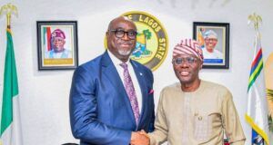 Photo: When Sanwo-Olu Played Host To NBA’s President, Maikyau President, Nigerian Bar Association (NBA), Mr. Yakubu Maikyau (SAN), left, with Governor of Lagos State, Mr. Babajide Sanwo-Olu during the courtesy visit…