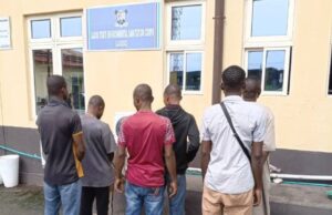 Sanwo-Olu’s Govt Arrests Six For Urinating On Rail Track ...the six...arrested by Babajide Sanwo-Olu's government for urinating on rail track...