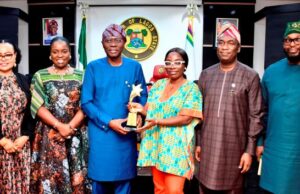 Photo: When Sanwo-Olu Played Host To 2023 Maltina Teacher Of The Year L-R: Secretary to Lagos State Government, Barr. Bimbola Salu-Hundeyin; Corporate Affairs Director, Nigeria Breweries Plc, Mrs. Sade Morgan; Governor Babajide Sanwo-Olu; Miss Adeola Adefemi, National Winner of the 2023 Maltina Teacher of The Year Competition, from Keke Senior High School, Ifako, Agege; Deputy Governor, Dr. Obafemi Hamzat and Head of Service, Lagos State, Mr. Olabode Agoro, during Miss Adefemi’s meeting with the Governor, at the Conference room of the Lagos House, Ikeja, on Thursday, 15 August 2024…