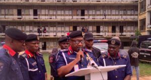 Oyo NSCDC Parades 10 Suspects In Oyo State For Rape, Illegal Abortion, And Financial Fraud
