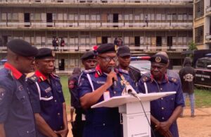 Oyo NSCDC Parades 10 Suspects In Oyo State For Rape, Illegal Abortion, And Financial Fraud
