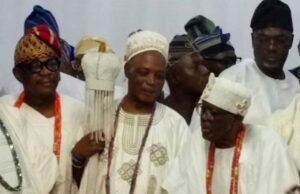 Elevation Of Ladoja To Crown-Wearing Oba Excites Senator Alli Oba Rashidi Ladoja, middle, with the Olubadan, Oba Owolabi Olakulehin and others...on Monday...
