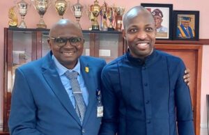 UI’s Prof Adebowale Plays Host To Gospel Minister, Dunsin Oyekan Gospel Minister, Dunsin Oyekan, right, with Prof Kayode Adebowale...