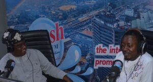 Interview: I Can Still Remember Day Baba Adedibu Came To Beg Me To Work For Him – Musician, Taye Currency Olayinka Agboola, left, with Apesin Taye Currency...during the recent Radio Show on Splash 105.5fm...