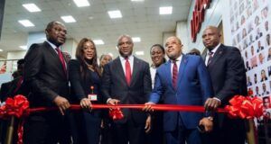 Celebration Of 75th Anniversary: Nostalgia As UBA Goes Back In Time L-R: Group Deputy Managing Director, Mr. Muyiwa Akinyemi; Group Head, Customer Services, Mrs Michele Nwoga; Group Managing Director/CEO, Mr. Oliver Alawuba; Group Head, Human Capital Management, Mrs Modupe Akindele; Executive Directors -Mr Alex Alozie and Mr. Ugochukwu Nwaghodoh; during the unveiling of UBA Time Capsule and Tribe Photo Wall, part of year-long activities to celebrate 75th Anniversary of United Bank for Africa(UBA), in Lagos on Thursday…