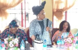 Wife Of Ibadan N/W LG Boss Tasks Women On Need To Support Their Husbands ...the wife of the Executive Chairman of Ibadan Northwest Local Government, Alhaja Alirat Folashade Adepoju...delivering her address...