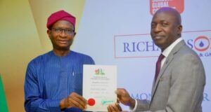 Day Polaris Bank Inducted Premium Member Of Nigeria-British Chamber Of Commerce Photo: From right: Mr. Kayode Lawal, Managing Director/CEO of Polaris Bank, receiving on behalf of the bank, Premium Membership Certificate into Nigerian-British Chamber of Commerce (NBCC) from Mr. Kayode Falowo, NBCC’s Ex-President/Chairman, Greenwich Merchant Bank in Lagos recently…