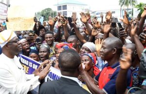 Makinde To Ibadan Residents: No More Demolition Along Circular Road’s Corridor Again Governor 'Seyi Makinde, left, addressing residents on Monday morning...at the Secretariat...